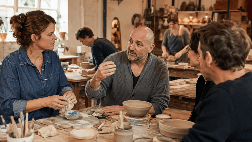 Er redet nicht mit mir, wenn wir alleine sind, obwohl er im Keramik-Workshop mit anderen offen spricht