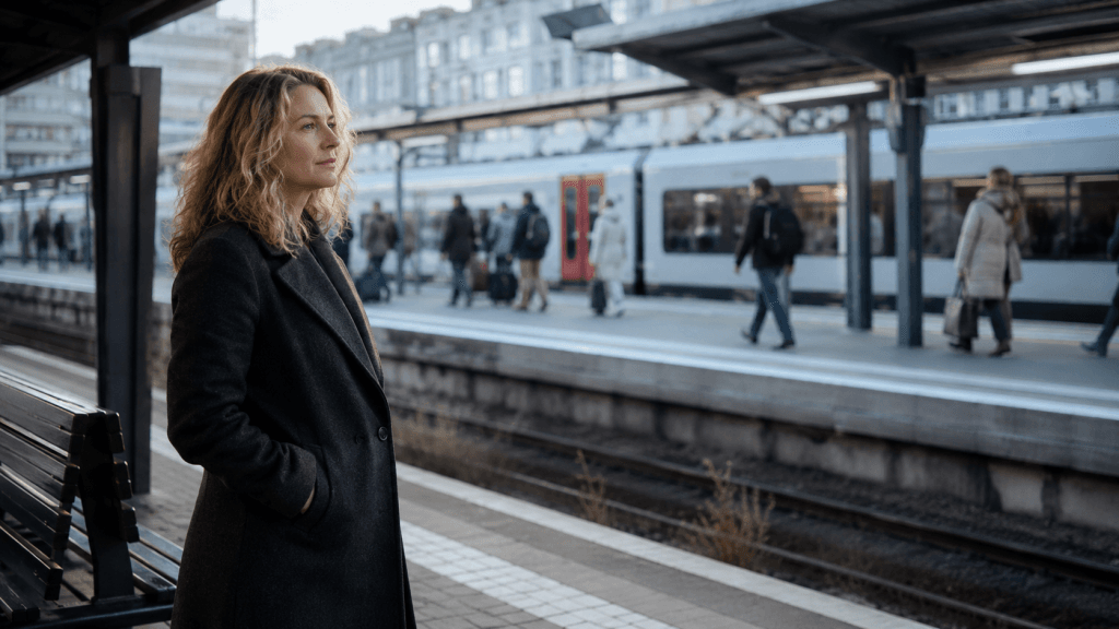 Mit Distanz statt Überdenken am Bahnsteig, wenn ein Blick keine klare Bedeutung hat