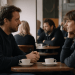 Wie frage ich nach einem Date: Mann spricht mit einer Frau in einem Café