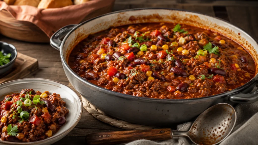 Chili con Carne für ein warmes Buffet zum Geburtstag für 10–20 Gäste