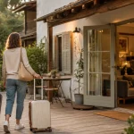 Anreise zum Ferienhaus mit Terrasse, Gepäck und mehr Privatsphäre