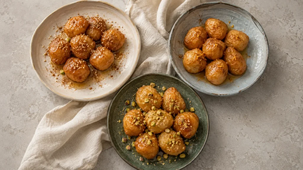Loukoumades Rezept original mit drei griechischen Varianten