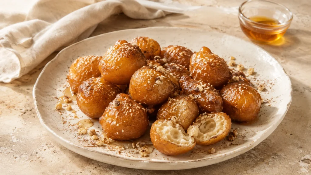 Loukoumades Rezept original einfach wie in Griechenland mit Honig und Zimt