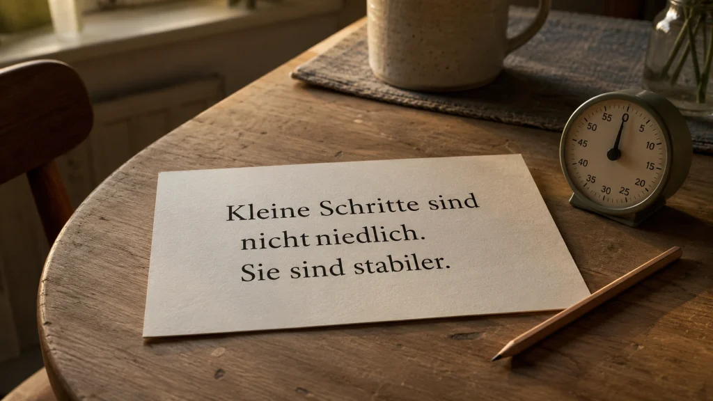 Übung macht den Meister durch kleine und beständige Schritte