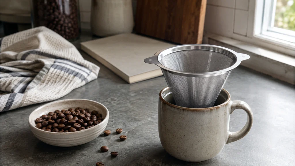 Edelstahl-Kaffeefilter als praktisches Geschenk