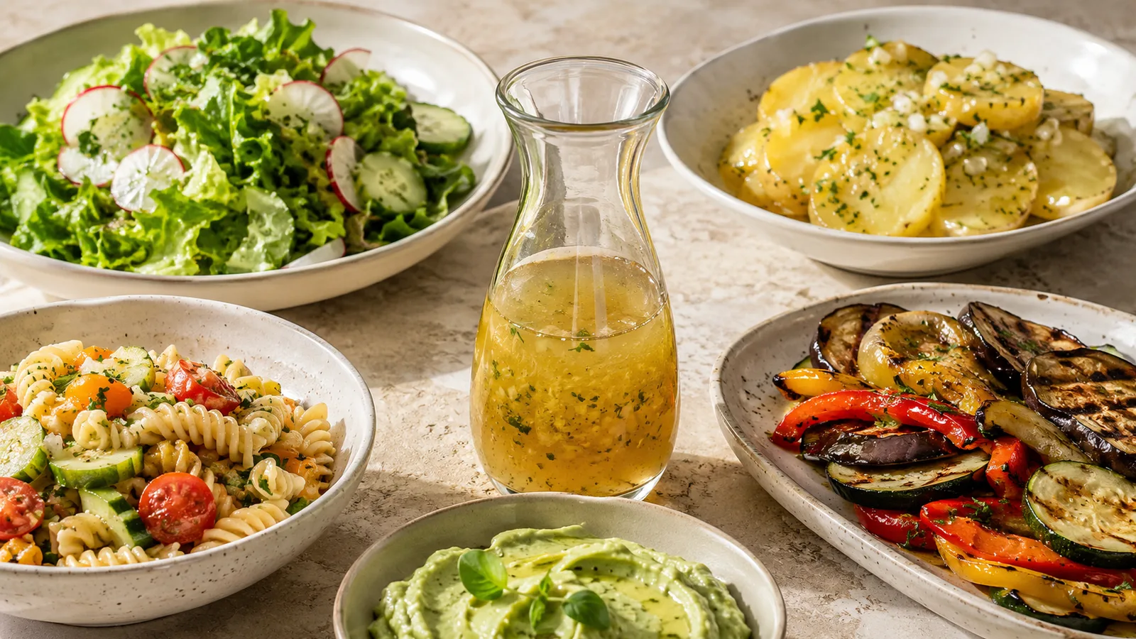 Sylter Salathimmel Rezept nach Voigts-Art mit goldenem Dressing und verschiedenen Salaten